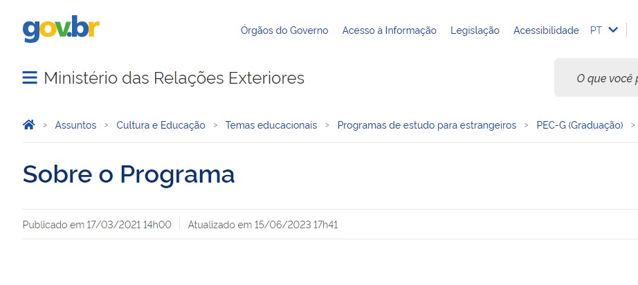 El Gobierno de Brasil ofrece el programa de becas PEC-G para colombianos que quieran estudiar su pregrado/licenciatura en Brasil